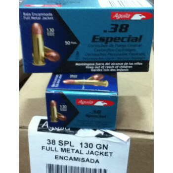 Cheap 38 Special - 130 gr FMJ - Ammo by Aguila - 50 Rounds