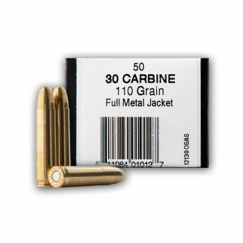 30 Carbine Ammo Case For Sale - 110 gr FMJ Armscor Ammunition