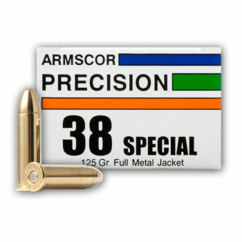 Armscor 38 Special Ammo For Sale - 125 gr FMJ .38 spl Ammunition In Stock - 50 Rounds