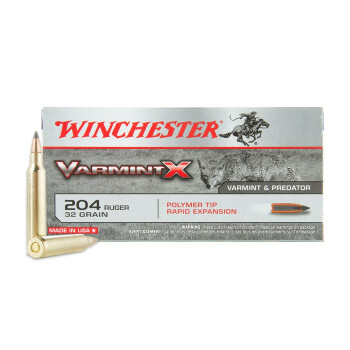204 Ruger Ammo - Winchester Varmint-X 32gr PT - 20 Rounds