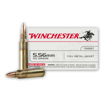 Cheap 5.56x45mm Ammo For Sale - 55 gr FMJ Ammunition In Stock by Winchester USA - 20 Rounds