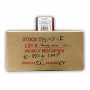 Bulk 40 S&W Ammo For Sale - 180 gr CPFP 40 cal Remanufactured Ammunition In Stock by BVAC - 1000 Rounds