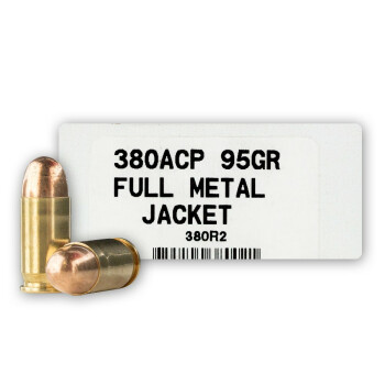 Cheap 380 Auto Ammo For Sale - 95 Grain FMJ Ammunition in Stock by Ultrmax - 50 Rounds