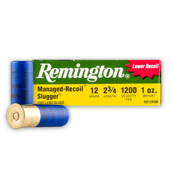 Cheap 12 ga Ammo For Sale - 2-3/4" 1oz Reduced Recoil Rifled Slug Ammunition by Remington - 5 Rounds