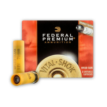 Premium 20 Gauge Ammo For Sale - 3" 3/4 oz. Truball Rifled Slug HP Ammunition in Stock by Federal Premium - 5 Rounds