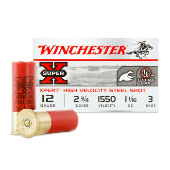 12 Gauge Ammo - Winchester Super-X Waterfowl 2-3/4" #3 Shot - 25 Rounds