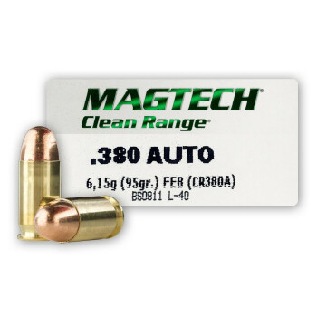 Cheap Indoor 380 ACP Range Ammo - 955 gr FEB - Magtech Ammunition - 50 Rounds