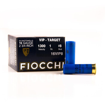 Cheap 16 Ga Fiocchi #8 Target Ammo For Sale - Fiocchi Premium Exacta 16 Ga Shells - 25 Rounds