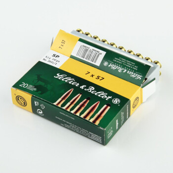 7x57mm Mauser Ammo For Sale - 140 gr SP Ammunition In Stock by Sellier & Bellot - 20 Rounds