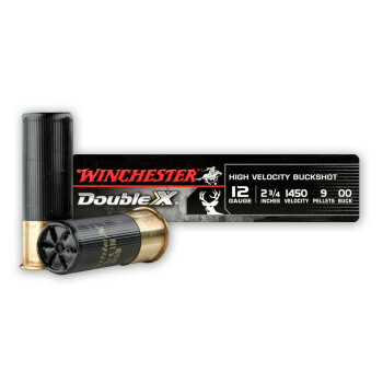 Premium 12 Gauge Ammo For Sale - 2-3/4" 00 Buck Ammunition in Stock by Winchester Double-X - 5 Rounds