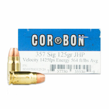 .357 SIG Ammo - Corbon  125 Grain JHP - 20 Rounds