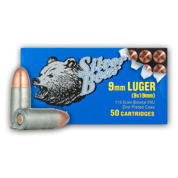9mm Ammo For Sale - 115 gr FMJ -  Silver Bear Ammunition Online