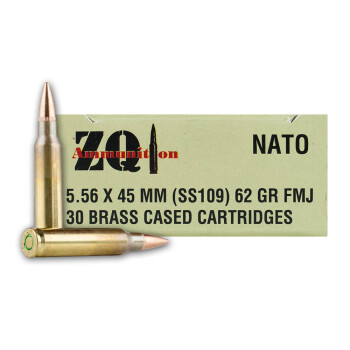 Cheap 5.56 NATO Ammo - ZQI Ammunition 62 Grain FMJ SS109 - 30 Rounds