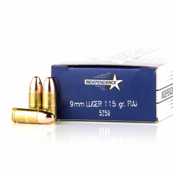 9mm Ammo For Sale - 115 gr FMJ - Independence Ammunition For Sale