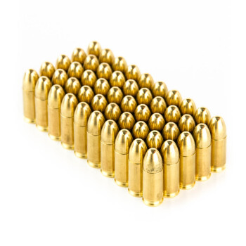 Cheap 9mm Hotshot Elite Ammo For Sale - 124 gr Full Metal Jacket Ammunition In Stock - 50 Rounds