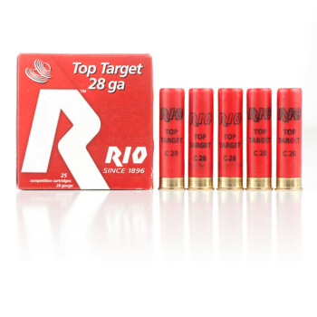 Cheap 28 Gauge Ammo - 2-3/4" Lead Shot Game shells - Rio Game Loads #8 - 25 Rounds