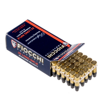Cheap 22 LR Ammo For Sale - 40 gr LRN - Fiocchi Ammo In Stock - 50 Rounds