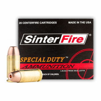Premium 40 S&W Sinterfire Frangible Hollow-Point Ammo - 125 gr Frangible Hollow Point -  Sinterfire Ammunition - 20 Rounds