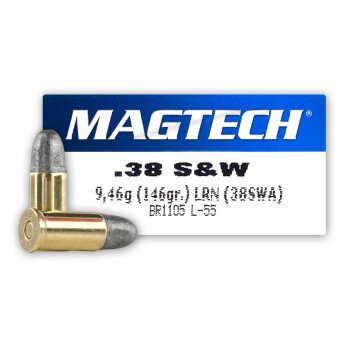 Cheap 38 S&W  - 146 gr LRN - Magtech - 50 Rounds