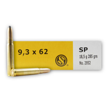 9.3x76mm Mauser Ammo For Sale - 285 gr SP Ammunition In Stock by Sellier & Bellot - 20 Rounds