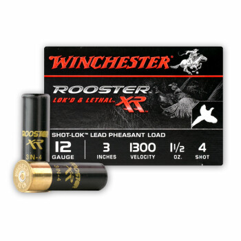 12 Gauge Pheasant Ammo - Winchester 3"  1-1/2 oz #4 Shot - 15 Rounds