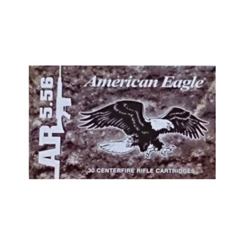 Cheap 5.56x45mm Ammo For Sale - 55 Grain FMJBT Clipped Ammunition in Stock by Federal American Eagle - 30 Rounds