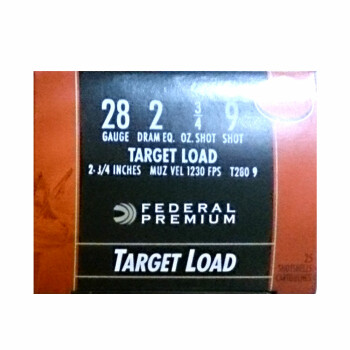 Cheap 28 Ga Federal #9 Lead Shot Target Ammo For Sale - Federal Premium 28 Ga Shells - 25 Rounds