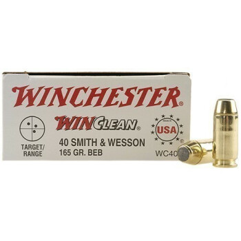 40 S&W Ammo - 165 gr FMJ - Winclean 40 cal Ammunition - 50 Rounds