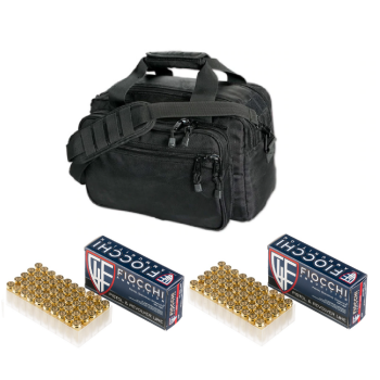 Side-Armor Patrol Bag - Uncle Mike's - Black with 100 Rounds of Fiocchi 9mm FMJ Ammo
