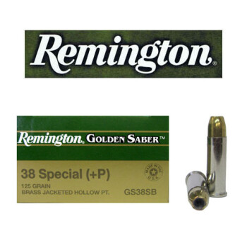 38 Special Ammo For Sale - 125 gr JHP Remington Golden Saber 38 Spl Ammunition In Stock