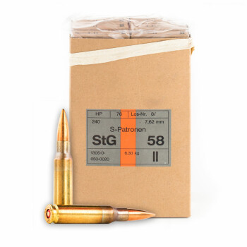 Cheap 308 Ammo For Sale - 146 Grain FMJ Ammunition in Stock by Hirtenberger - 20 Rounds