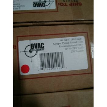 Bulk 40 S&W Ammo For Sale - 180 gr CPRN 40 cal Remanufactured Ammunition In Stock by BVAC - 250 Rounds