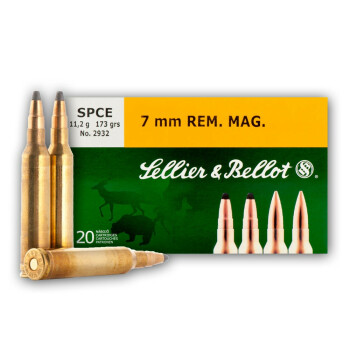 7mm Remington Ammo For Sale - 173 gr SPCE Ammunition In Stock by Sellier & Bellot - 20 Rounds