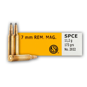 7mm Remington Ammo For Sale - 173 gr SPCE Ammunition In Stock by Sellier & Bellot - 20 Rounds