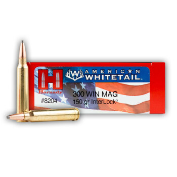 Cheap 300 Win Mag Ammo For Sale - 150 gr SP Hornady American Whitetale Ammo Online - 20 Rounds