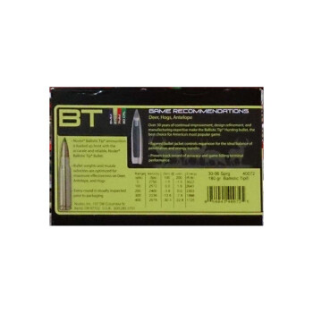Premium 30-06 Springfield Ammo For Sale - 180 Grain Ballistic Tip Hunting Ammunition in Stock by Nosler - 20 Rounds