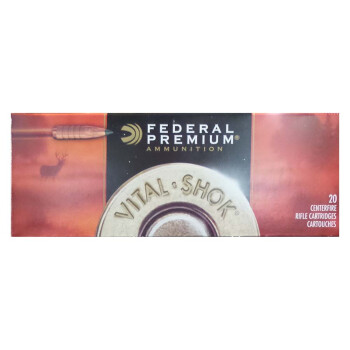 Premium 270 WSM Ammo For Sale - 130 Grain Trophy Copper Ammunition in Stock by Federal Vital-Shok - 20 Rounds