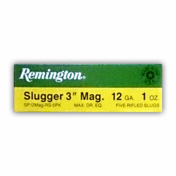 Cheap 12 ga Ammo For Sale - 3" 1 oz. High Velocity Rifled Slug Ammunition by Remington - 5 Rounds