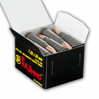 7.62x39 Ammo In Stock - 122 gr FMJ - 7.62x39 Ammunition by Tula For Sale - 640 Round Tin