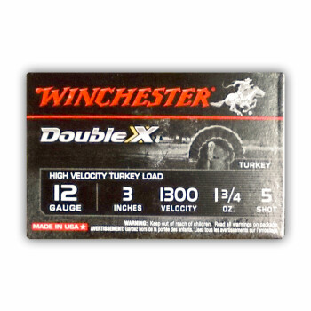 Cheap 12 Gauge Ammo - 3" Lead Double X Turkey Loads - 1-3/4 oz - #5 - Winchester Supreme - 10 Rounds
