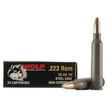Wolf Ammunition 223 Rem 55 grain hollow point - 1000 Rounds Ready To Ship