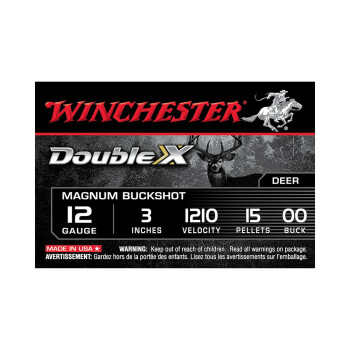 Premium 12 Gauge Ammo For Sale - 3" 00 Buck Ammunition in Stock by Winchester Double-X - 5 Rounds