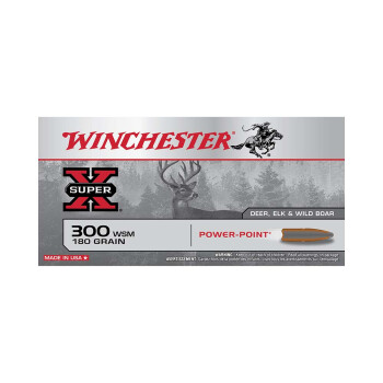 Cheap 300 WSM Ammo For Sale - 180 Grain Power-Point Ammunition in Stock by Winchester Super-X - 20 Rounds