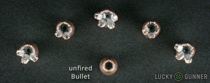 Line-up of Speer 9mm Luger (9x19) ammunition - fired vs. unfired