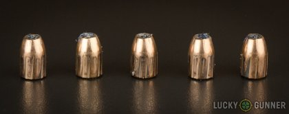 Line-up of PMC 9mm Luger (9x19) ammunition - fired vs. unfired