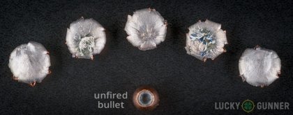 Side by side comparison of an unfired Corbon .357 Magnum bullet vs. the unfired round