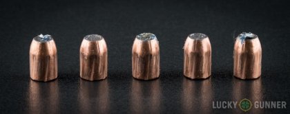 Line-up of Federal 10mm Auto ammunition - fired vs. unfired