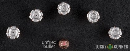 Line-up of Hornady .32 H&R Magnum ammunition - fired vs. unfired