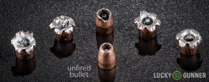 Line-up of Federal .32 Auto (ACP) ammunition - fired vs. unfired