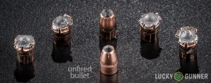 Image displaying fired .32 H&R Magnum rounds compared to an unfired bullet